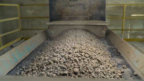 Toepassing wormwiel op transportband in cementfabriek
