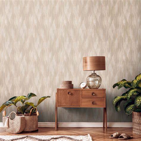 beige behang interieur