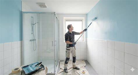 badkamerwand met vochtbestendige verf