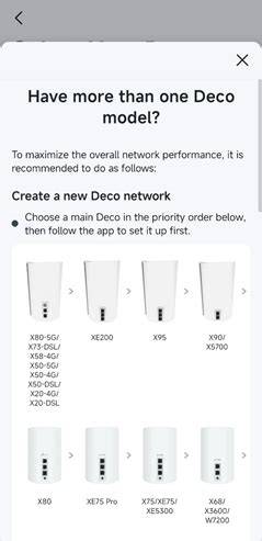 Infographic overzicht van TP-Link Deco modellen en hun kenmerken
