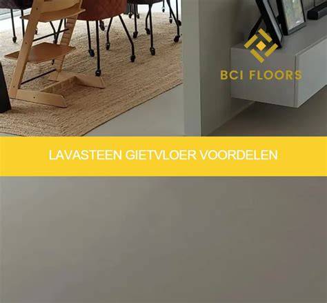 Infographic lavasteen gietvloer: voordelen, onderhoud, vloerverwarming