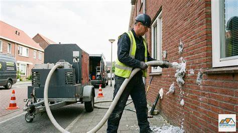 Infografiek: werking van spouwmuurisolatie en geluidsdemping