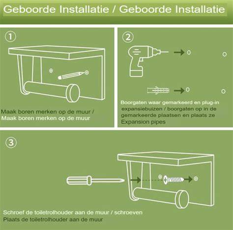 Infographic over badkamer accessoires en montagemethoden