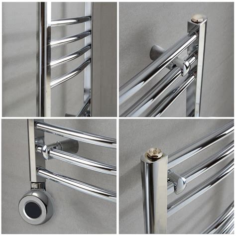 Detail van de aluminium spijlen van de handdoekradiator