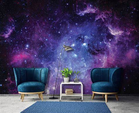 Donkerblauw galaxy behang inspiratie afbeelding: melkweg en sterren