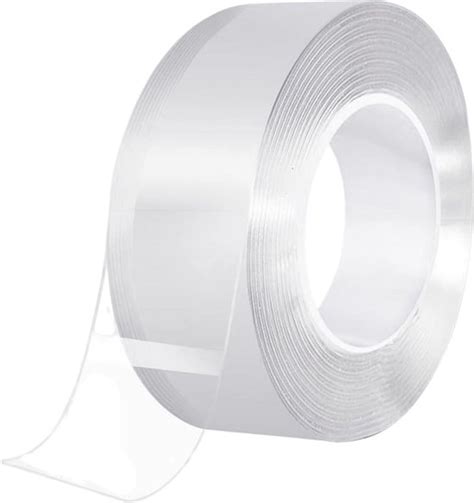 Foto van transparante nano-dubbelzijdige tape op glas