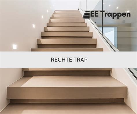 Schematische weergave van een rechte trap en een trap met een kwartslag