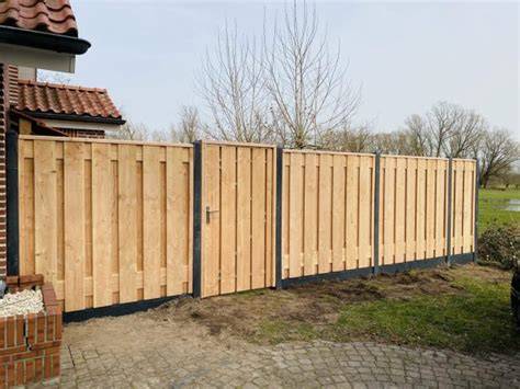Afbeelding toont verschillende typen schuttingpoorten en draairichtingen