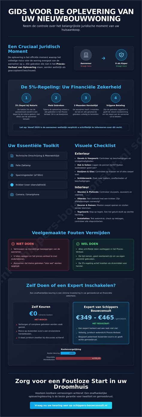 Infographic: Checklist oplevering en garanties