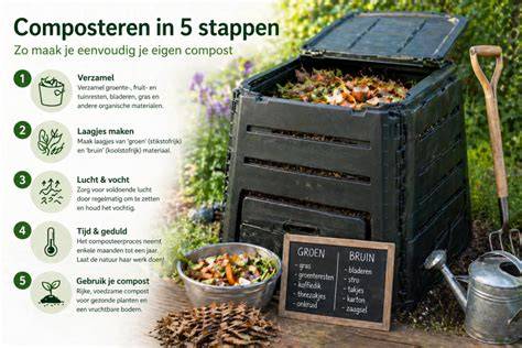 Flowchart: Stappen voor tuinafval afvoeren en composteren