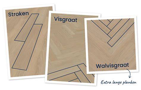 Infographic over visgraat legpatroon en verschillende varianten