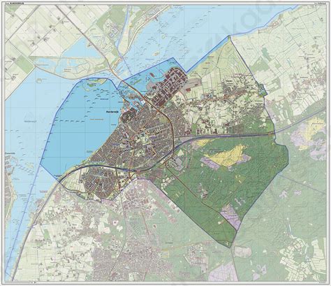 Kaart: Dienstengebied Harderwijk en omgeving