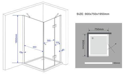 Infographic: Douchecabine afmetingen en hoogte 2100 mm