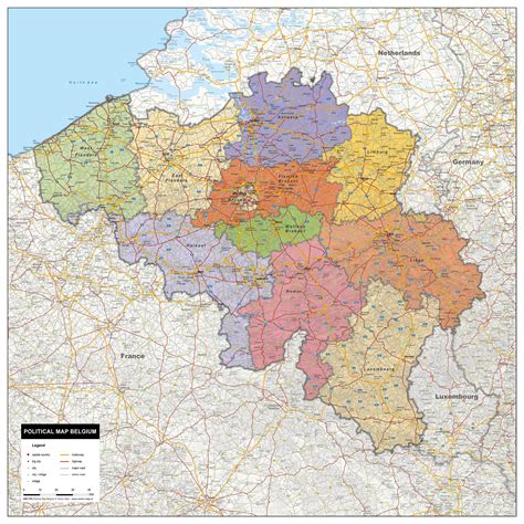Kaart met door Belgische en Nederlandse regels gedekte zones en truckroutes