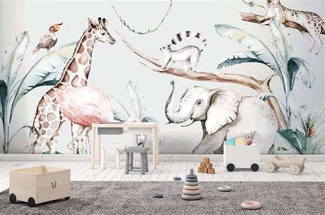 Afbeelding: Voorbeeld van geweldige stripfiguren behang ideeën in de kinderkamer