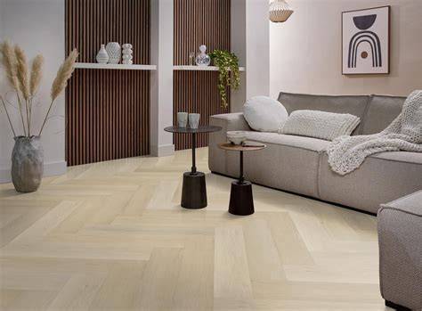 Technische schematische afbeelding: XL visgraat PVC plankbreedtes en combinatie met Akupanel
