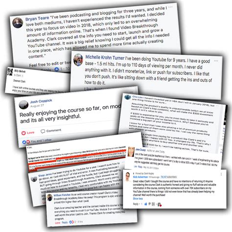 Testimonials collage