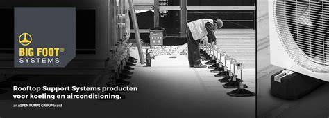 Infographic: Installatiepad plat dak met Big Foot balken en aansluitpunten