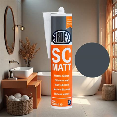 ARDEX SC Mat Siliconenkit Antraciet - matte siliconenkit, zuurvrije variant met schimmelwerende werking