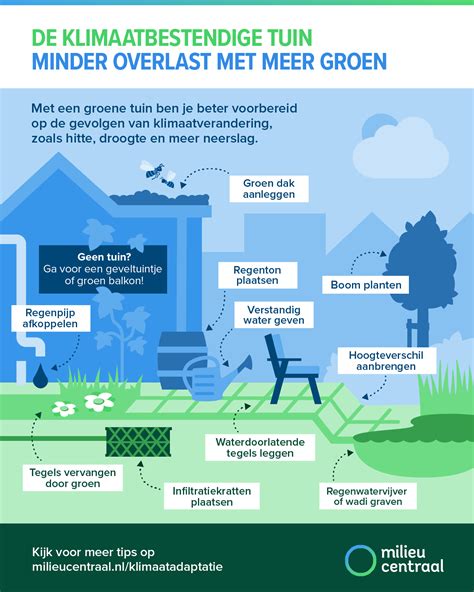 Infographic over klimaatadaptatie met groen en waterbeheer