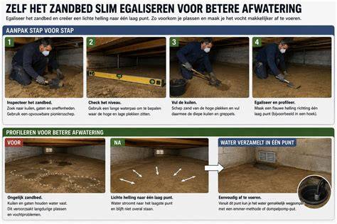 Infographic: overzicht stappen zandbed egaliseren