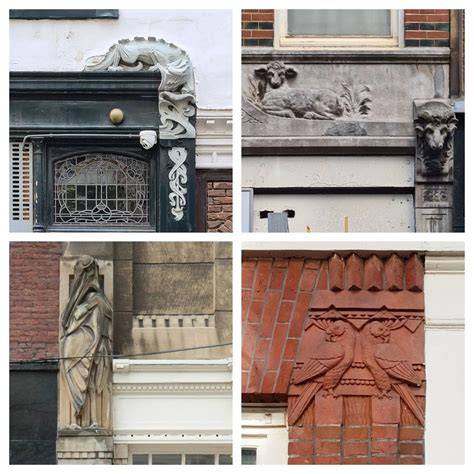 Foto: Neoklassieke gevels langs een Haagse hoofdstraat (symmetrie en sobere ornamentiek)