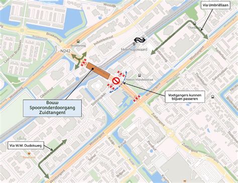 Infographic: Situatiekaart Zuidtangent en geplande spooronderdoorgang