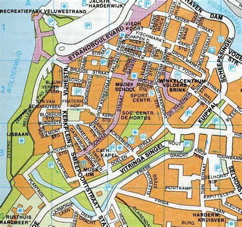 Kaart van Harderwijk met ophaaldiensten en kringloopwinkels