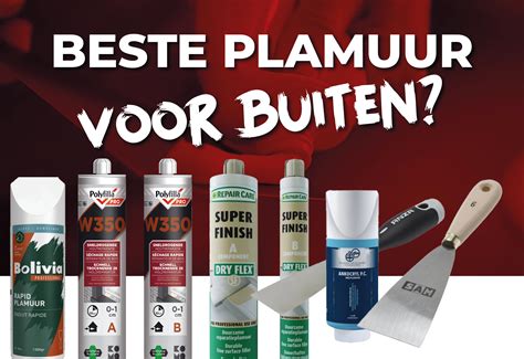 Poster: Types plamuur en hun toepassingsgebied buiten