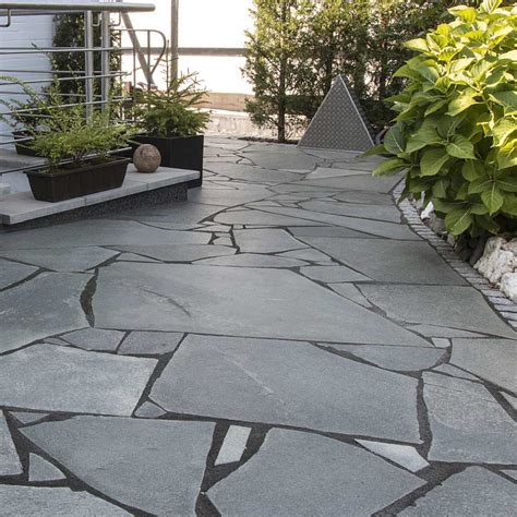 Detailfoto van een legpatroon met Flagstones.