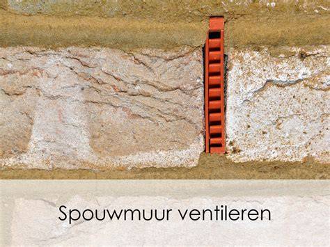 Informatieve kaart van spouwmuurventilatie en open stootvoegen