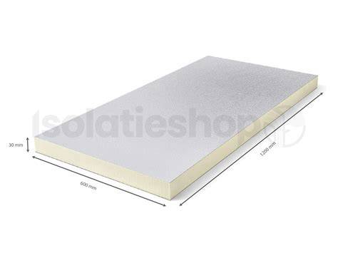 Idelco PIR isolatie 1200x600 afbeelding met dubbel Aluminium cachering