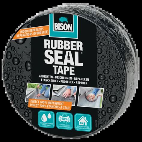 Overzicht van verschillende Bison Rubber Seal producten in verpakkingen.