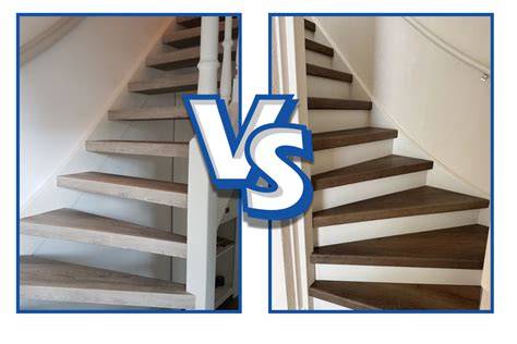 Voorbeelden van dichte trap vs open trap