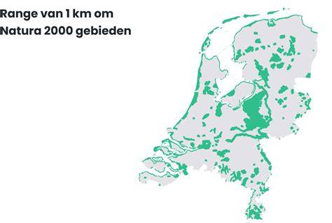 Infographic: zones rondom Natura 2000-gebieden met stikstofnormen