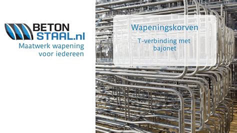 Schema van wapeningsstaalmatten die met binddraad worden verbonden