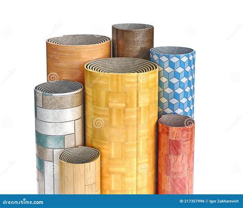 Illustratie van een linoleum vloer met verschillende texturen en kleuren