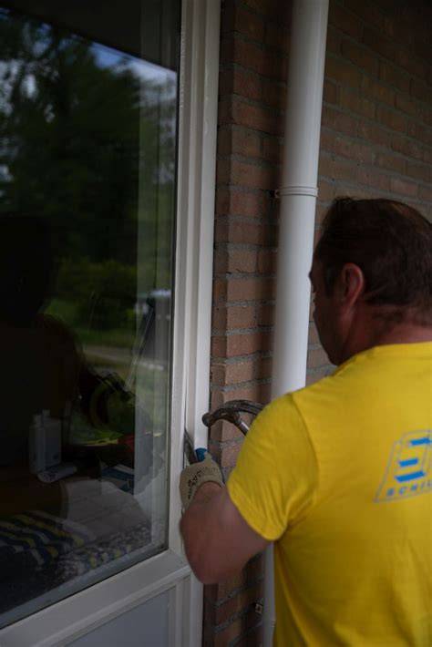 Diagram: glasvervanging met kozijnherstel en schilderwerk