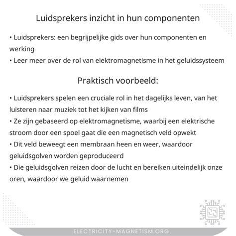 Voorbeeld: Verschillende aftermarket luidsprekers en hun specificaties