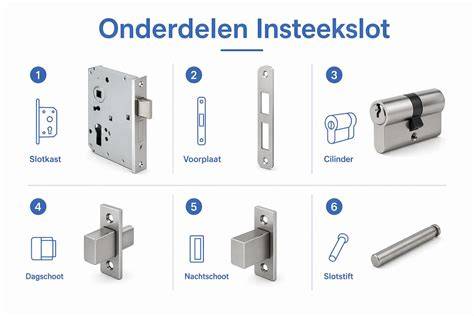 Infographic: Onderdelen van een insteekslot en soorten