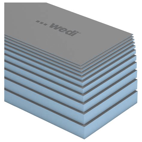 Schema van bouwstappen voor wedi Building Board