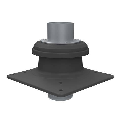 Afbeelding: Burgerhout aluminium dakdoorvoer met 100 mm schoorsteenkap