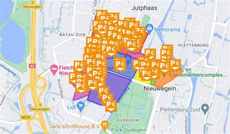 Overzichtskaart parkeerzones Nieuwegein