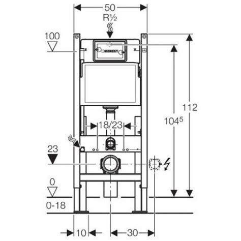 Geberit UP100 Basic inbouwreservoir verpakking inhoud