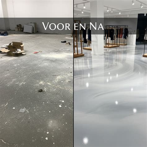 Schema: stappenplan voor keldervloer epoxy met alternatieve afwerkingen