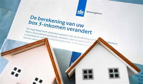 Diagram: Box 1 (hypotheekrenteaftrek) vs Box 3 (vermogensbelasting) bij overwaarde