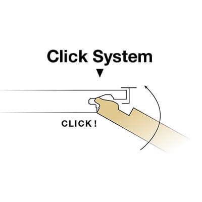 Schema van het kliksysteem van laminaatplanken