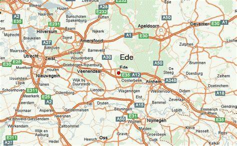 Kaart van Ede en omliggende regio met servicelocaties