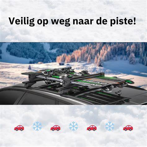 Diagram: juiste positie van dakkoffer op dakdragers