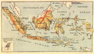 schematische weergave van de situatie in Nederlands-Indië na de Japanse capitulatie